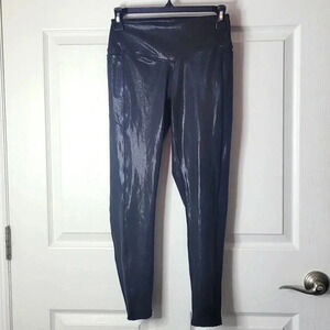 PINK ACTIVE Victoria's Secret Faux Leather 2 side pocket leggings.